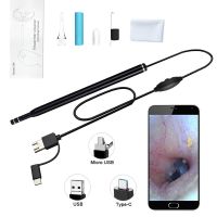 HD Visual Ear Endoscope 3 in 1 USB Otoscope Ear Wax Cleaning Inspection Mini Camera Earpick Care Tool for Android Phone PC