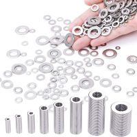 180PCS Stainless Steel Sealing Washer Gasket Nut and Bolt Set Flat Ring Seal Assortment Kit M3 M4 M5 M6 M8 M10 for Sump Plugs