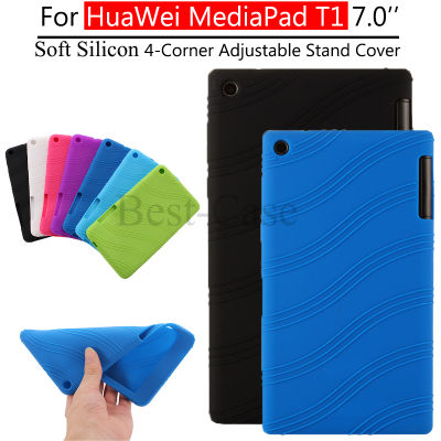 Huawei MediaPad T1 7.0นิ้วซิลิโคนแท็บเล็ตกรณีสำหรับ Media Pad T 1 7.0 Super Soft ซิลิโคนยืนปกปรับยึด T1-701u T1-701ua