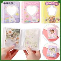 QUNJINGCH 3นิ้วการ์ตูนชื่อหนังสือภาพกลวงเคสใส่การ์ดเก็บข้อมูลภาพถ่ายแฟ้มเก็บการ์ดอัลบั้มรูป