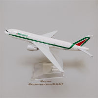 โลหะผสมอากาศ Alitalia B777เครื่องบินรุ่นอิตาลีสายการบินโบอิ้ง777สายการบินเครื่องบินรุ่น Diecfast เครื่องบินของขวัญเด็ก16เซนติเมตร #007