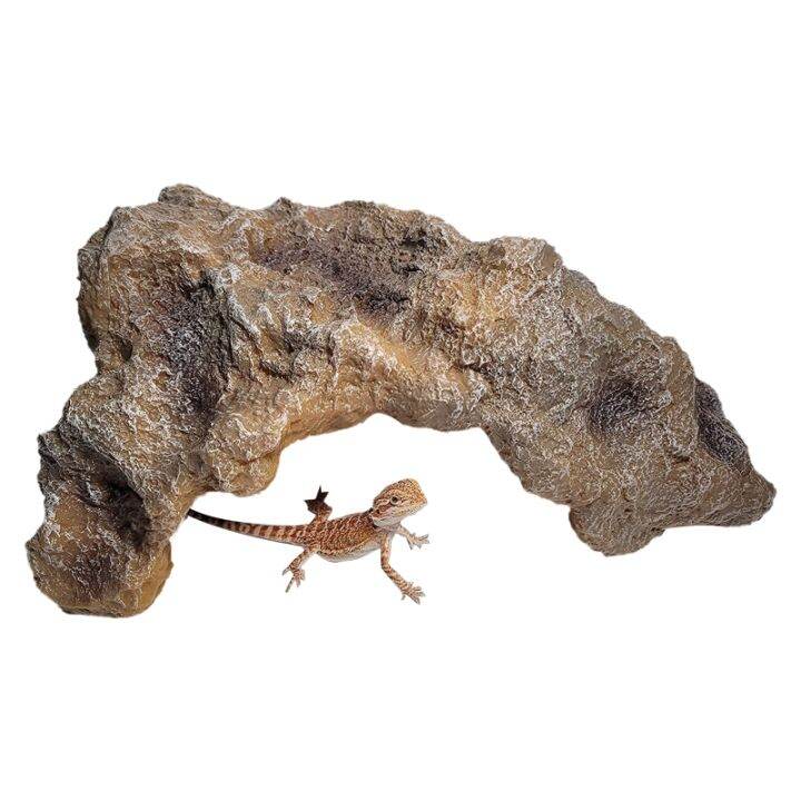 Reptile Rock Hide Cave Tortoise Escape Habitat Safe Resin High