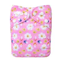 ALVABABY New Pocket Cloth Diaper Reusable Modern Cloth Nappy For Baby 3Kg-15Kg Diaper Shell