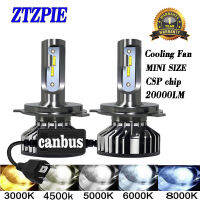 ZTZPIE 20000LM 4500K 6000K 8000K 3000K HB3 HB4 9005 9006 H3 H1 H7 H4 H11 9012 Bulb Canbus Led Lamp Car Headlight Auto Fog Lights