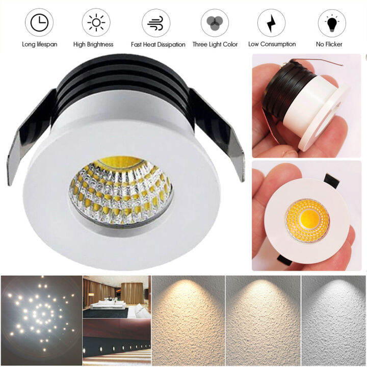 5ชิ้นโคมไฟตู้เล็กโคมไฟเพดานจุด-led-ขนาดเล็ก3w