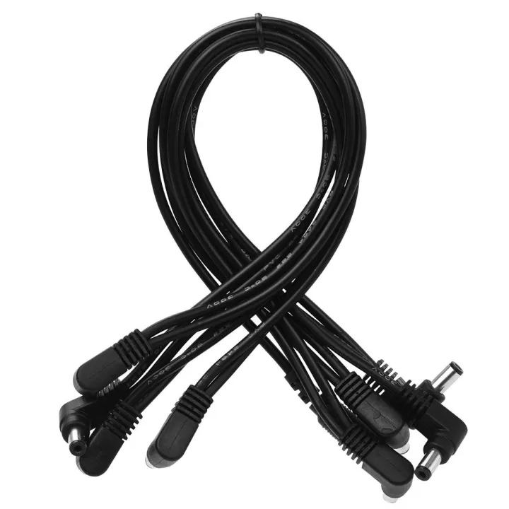 8 Ways Right Angle Daisy Chain Power Line Cable 18V 2A for Guitar