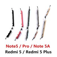 ปุ่มปุ่มเปิดปิด + ปุ่มปรับระดับเสียงปุ่มด้านข้างสำหรับ Xiaomi Redmi 5 Plus Note 5/Pro 5A