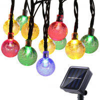 100 LED Bulb Solar String Lights Outdoor Garden Lamp Backyard Patio Fairy Lights Clear Bulbs Wedding Christmas Decoration