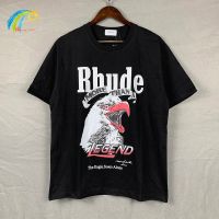 2022SS Hip Hop Eagle โลโก้การพิมพ์ RHUDE T เสื้อผู้ชายผู้หญิง1:1ผ้าฝ้าย Los Angeles Limited ขนาดใหญ่ Tee Rhude Top ภายในหมวดหมู่