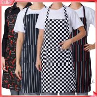 【hot sale】✠ D13 HALFA Striped Plaid Long Man Women Waist Apron with Pocket Catering Chef Waiter Bar kitchen halterneck apron