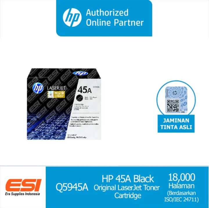 HP 45A Black Original LaserJet Toner Cartridge (Q5945A) | Lazada Indonesia
