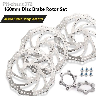 160mm Disc Brake Rotor Set MTB Bicycle Disc Brake Rotor 6-Hole Bike Hub Flange Adapter Disc Brake Center Lock Conversion Parts