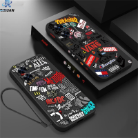 Rixuan เคส Samsung A24 A14 A04E A04S A03 A50กราฟฟิตี้ A20 A12 A21S A10S A11 M23 A10กราฟฟิตีแบรนด์อินเทรนด์เคสยางนิ่มกันตกเคสโทรศัพท์ทรงตรง