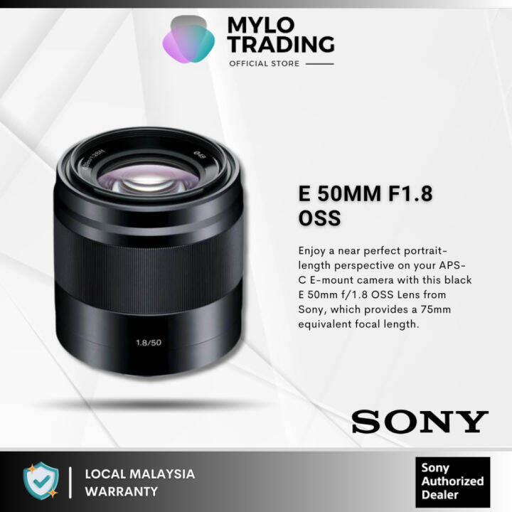 Sony E 50mm f/1.8 OSS Black Lens - SEL50F18 For Sony A6400 / A6500