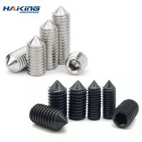 M2 M2.5 M3 M4 M5 M6 M8 Cone Point Grub Set Screws Bolts 304 Stainless Steel 12.9 Black Steel Allen Head Socket Hex Hexagon Screw