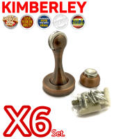 KIMBERLEY กันชนแม่เหล็ก สเตนเลสแท้ ชุบทองแดงรมดำ NO.818 AC (SUS 304 JAPAN)(6 ชิ้น)