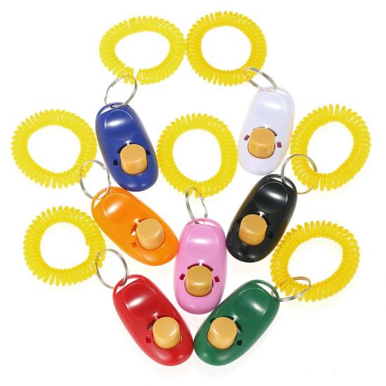 New 7 pack pet dog training clicker trainer aid wrist clicker tool for dog - ảnh sản phẩm 1