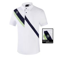 Titleist Golf Short Sleeve T-Shirt Mens Summer Golf Apparel Patchwork Polo Shirt Quick Dry Top Jersey . เสื้อเชิ้ตแขนสั้น