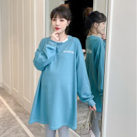 3011# Autumn New Fashion Cotton Maternity Hoodies Large Size Loose Sweatshirts Clothes for Pregnant Women Pregnancy Shirts Tops