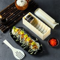 10PcsSet DIY Sushi Maker Kit Kitchen Sushi Tool Making Machine Roller Rice Mold Sushi Vegetable Meat Rolling Gadgets