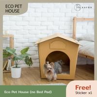 KAFBO Eco Pet House (no Bed Pad) ฟรี! สติ๊กเกอร์ลายแมวและสุนัข บ้านสุนัข บ้านแมว ของเล่นสุนัข ของเล่นแมว ที่นอนสุนัข ที่นอนแมว กล่องแมว บ้านกล่อง กล่องบ้าน