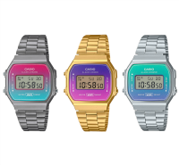 Casio Standard นาฬิกาข้อมือผู้ชาย สายสแตนเลส รุ่น A168,A168WER,A168WERB,A168WERG (A168WER-2A,A168WERB-2A,A168WERG-2A)