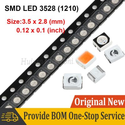 100pcs/lot SMD LED Diodes 3528 1210 SMD LED Chip Kit Green RED White Blue Yellow Orange RGB DIY PCB Lamp Light Beads Emitting Electrical Circuitry Par