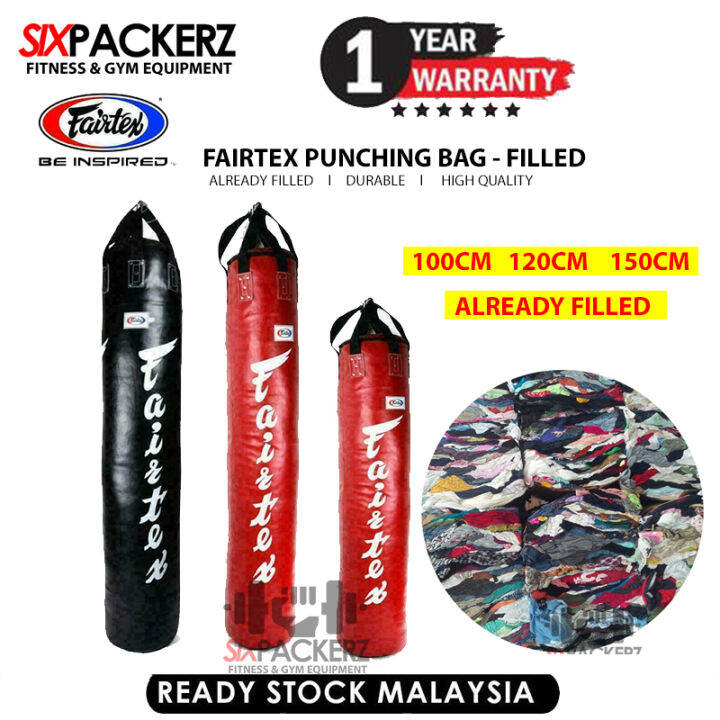 Fairtex 150cm 40KG Filled Heavy Punching Bag Siap Isi 80cm 100cm 120cm