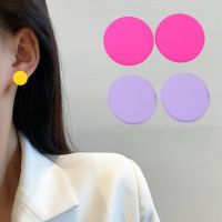 【YP】 Up Big Round Stud Earrings Ear Jewelry for Wear