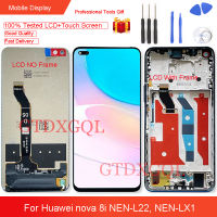 ของแท้6.67นิ้วสำหรับ NEN-L22 8i Huawei Nova ชิ้นส่วนประกอบดิจิไทเซอร์หน้าจอสัมผัส NEN-LX1อะไหล่ทั้งชุดซ่อม + กระจกเทมเปอร์ + เครื่องมือซ่อม