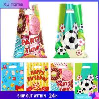 XU HOME กระเป๋าถือขนาดเล็กดอกไม้ประดิษฐ์สำหรับฉลองทารกใกล้คลอด10ชิ้นกระเป๋าของขวัญวันเกิดมีความสุขลูกโป่งลายการ์ตูนกระเป๋าลูกอมกระเป๋าลายพิมพ์