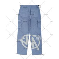【CW】 Pants Gothic Jeans Fashion Streetwear Pockets Waist Straight Joggers Baggy