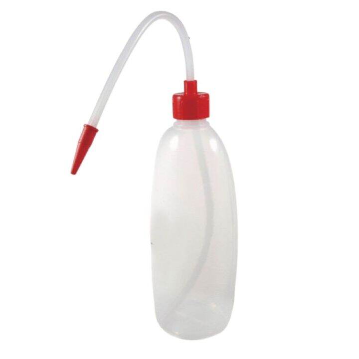 Wash bottle 500ml oval, with cap & tube Lazada