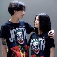 เสื้อคู่รักขายราคา ขายส่งHotHitเสื้อยืดสกรีนลายJokerโจ๊กเกอร์ เป็นผ้า Cotton 100% ใส่สบาย