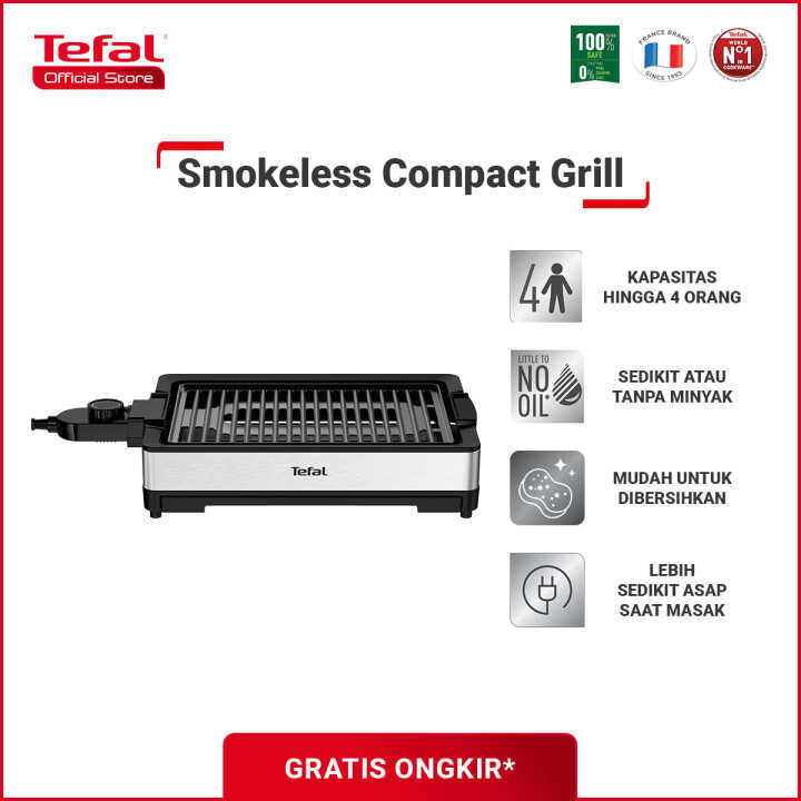 Tefal Smokeless Compact Grill Lazada Indonesia