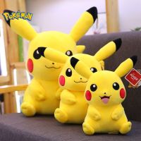 หมอนของเล่นผ้ากำมะหยี่ Pikachu Pikachu การ์ตูนญี่ปุ่นอะนิเมะเอลฟ์ตุ๊กตานุ่มยัดไส้น่ารักสำหรับเด็กตุ๊กตาของขวัญวันคริสต์มาส