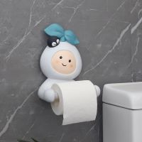 Mr turnip radish Toilet Paper Holder WC Tissue Rack Bathroom Wall-mounted Punch-free Shelf Tissue Rack Roll Paper Hanger Rack Toilet Roll Holders