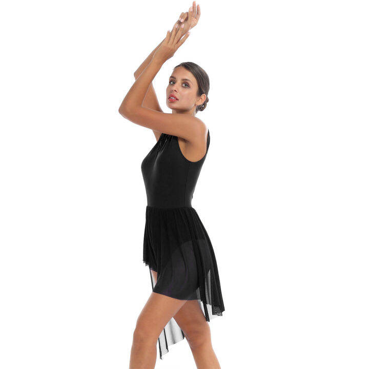 women-figure-skating-dress-lyrical-dance-wear-adult-ballet-leotard-performance-costume-lace-sleeve-asymmetrical-mesh-skirted