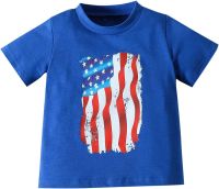 2023 Summer Summer Toddler Boys Girls Short Sleeve Independence Day 4 of July Prints T Shirt Tops Boy 5