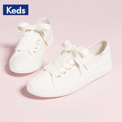 Keds Co Branded Kate Spade2021 รองเท้าผ้าใบลําลองสีขาว
