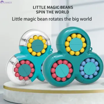 Decompression Toys Rotating Magic Bean Cube Fidget Toy Triangle Small Beads  Educational Toy Children's Puzzle Stress