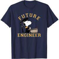 Peanuts Graduation Future Engineer Snoopy T-Shirt 100% Cotton Men Women T-shirt