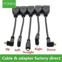 Konektor Adaptor Pria Ke HD HDTV Mikro Miring Atas Bawah Kanan Kiri untuk HDTV Tipe D Kabel HDTV Mikro Sudut 15Cm