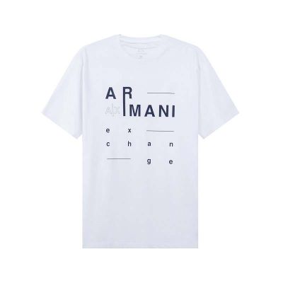 เสื้อยืดแขนสั้นพิมพ์ลายสำหรับทั้งหญิงและชายผ้าฝ้ายบริสุทธิ์ Armani S New Hot Selling