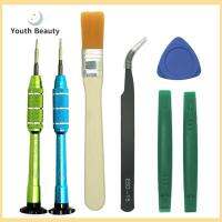 YOUTH BEAUTY 7PCS/Set คู่มือการใช้งาน ไขควงสำหรับไขควง มัลติฟังก์ชั่ เครื่องมือมือ DIY แปรงทำความสะอาดนาฬิกา คู่มือการใช้งาน เครื่องมือถอดแยกชิ้นส่วนโทรศัพท์ ตัวควบคุมเกม