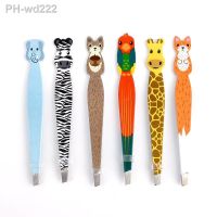 Cartoon Animals Eyebrow Tweezer Colorful Hair Beauty Fine Hairs Puller Stainless Steel Makeup Eye Brow Clips Removal Tools