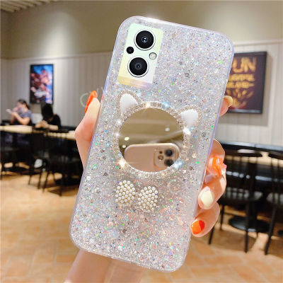 เคสโทรศัพท์กระจก OPPO Reno7 Z 5G,เคสนิ่มแวววาวสำหรับ OPPO 7Z 5G / Reno7 4G 5G