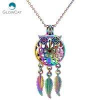 C737 Catcher Beaty leaf Necklace Pendant Diffuser Locket