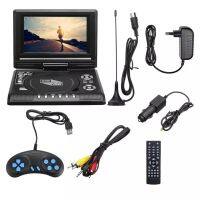 NEW-9.8 Inch Portable Home Car DVD Player VCD CD Game TV Player USB Radio Adapter Support FM Radio Receiving-EU Plug