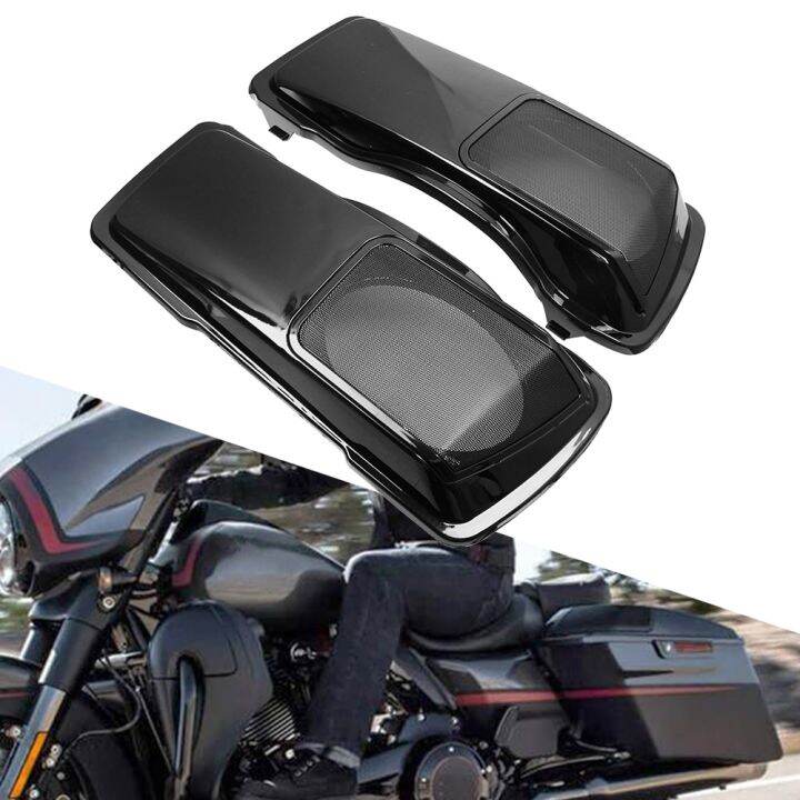 6\" X 9\" Saddle Bag Lids Cover Saddlebag Speaker Lid W/Grills For